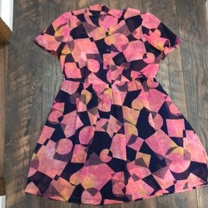 Vintage dress. Geometric design.